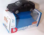 SUBARU WRX Matt Black - Burago 'Street Fire' Model Scale 1:43 new in Box