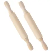 2 Pcs Kids Baking Tool Mini Rolling Pin Child Small Pastry Roller Dough