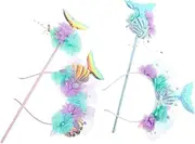 1 Set Sparkly Mermaid Headband with Wand for Adorable Mermaid Accessories for Birthday Outfit for Parties and Celebrations