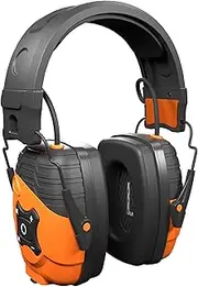 [ISOtunes] LINK 2.0 Bluetooth Earmuffs: Upgraded Wireless Hearing Protection with 50 Hour Battery Life and 25 dB Noise Reduction Rating, Safety Orange, One Size