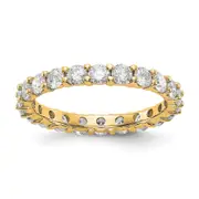 2.0 Ct. Natural Diamond Womens Eternity Anniversary Wedding Band Ring in 14k Yellow Gold