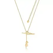 Disney Alice in Wonderland Curiouser and Curiouser Necklace Gold Plated RRP $69