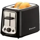 Toastmaster 2-Slice Cool Touch Toaster, black with stainless accent