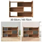 Wooden Bookcase Display Cabinet Organizer for Living Room Small Space Indoor