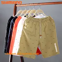 在飛比找蝦皮購物優惠-Shimano 透氣釣魚短褲男士多口袋速乾釣魚服短褲釣魚褲彈