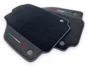 Floor Mats For Ferrari F8 Tributo Black With Alcantara Leather Tailored Carpets (for: Ferrari)