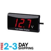 DC 12V Voltmeter LED Display Mini Gauge Waterproof Meter for Cars Bikes
