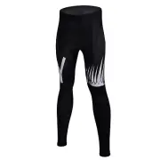 Black Men's Cycling Long Pants Tight Padded Bicycle Bike Pants Compression S-5XL