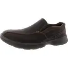 Clarks Mens Brown Stretch Faux Leather Slip-on Shoes 12 Medium (D) BHFO 5894