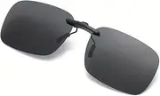 [Boolavard] Clip on Polarized Night Vision, Driving Sunglasses UV 400 Blocker To Wear Over Prescription Glasses