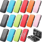 30 PCS Bulk Nail Kits, Manicure Kit in 6 Colors for Women Professional, Manicure Set Bulk with Steel Tools, Multicolor Textured Cases, Portable Travel Size