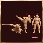 1/43 1/64 1/87 Japanese samurai Ninja Scene Miniatures Figures Doll For Cars Toy
