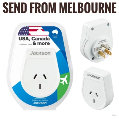 Jackson Type B Travel Outbound Converter USA Canada Hawaii for AU NZ Power Plug