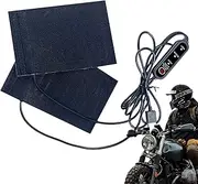 Heated Handlebar Grips, Electric Motorcycle Hand Warmers 5.71x3.74 inches, Anti-Slip Heating Grip Pads, Adjustable Temperature Control, for Cold Weather Riding and Winter Commute