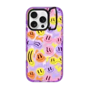 iPhone 16 Pro Impact Ring Stand Case MagSafe Compatible Wavey Faces by SOFE Store
