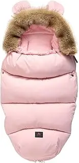 Pram Footmuff,Stroller Padded Footmuff Cover Cosy Toes,Baby Swaddle,Baby Sleeping Bag,Baby Winter Foot Cover,Windproof, Waterproof, Cold Resistant, Washable (Pink)