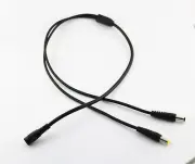 CCTV DC Power 5.5x2.5mm Female to 5.5x2.5mm & 5.5x2.1mm Male Y Adapter Cable 10A