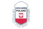 Flag Mini Country Flag Car Souvenir Coat of Arms Poland Polska Eagle
