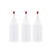 3 pack of 4oz (120mL) Plastic Boston Round Squeeze Bottles + Yorker Caps LDPE