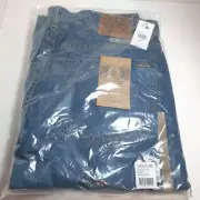 Volcom Billow Mens Jeans Size 36 Loose Baggy Fit Tapered Indigo Ridge Wash