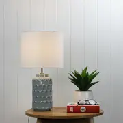 Oriel Lighting Helge Complete Ceramic Table Lamp w Shade