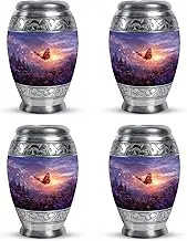 Sunset Flight Butterfly Mini Urns For Human Ashes, Burial Urn For Adult Human Ashes, Urn For Ashes For Women, Memorial Keepsakes For Ashes, Small Urns For Human Ashes (Size - 3 Inch, 4 Pcs)