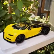 Autoart 1:18 BUGATTI CHIRON 2017 Diecast Model Car Yellow Kids Gifts Collection