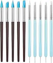 Clay Sculpting Tools - Silicone Modeling Brush | Professional Tip Paint Pens Brushes | Rubber Tip Color Shaping Wipe Out Carving Pen Portable Handicraft Artwork Supply for Dotting