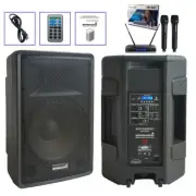 15" Powered Active PA Speaker 2-Way TWS 15 Inch Speaker W/ 2-Channel Microphone
