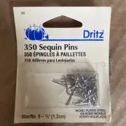 Dritz 350 Sequin Pins Size 8 - 1/2" 8S Nickel Plated Steel