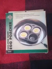 Vintage 4 Egg Poacher Insert Pan Non-Stick Signature Series 2001