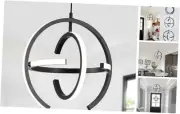 Modern Led Chandelier,Black Round Globe Hanging Pendant Light for Entryway