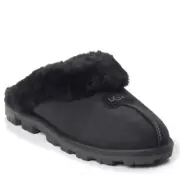 Women's Size 6 UGG COQUETTE Sheepskin Slide Slippers 5125 BLACK UGGS Shoes New