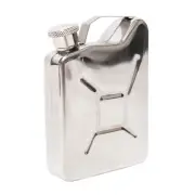 Stainless Steel Jerry Can Screw Top Flask 6 oz Novelty Pocket Hip Whiskey Flasks