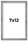 7x12 Frame Silver Picture Frame Modern Photo Frame UV Acrylic, Acid Free Backer