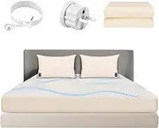 Grounding Fitted Sheets Grounding Bed Sheet 180 x 200 cm Grounding Fitted Sheet with EU Grounding Connection Cable Fitted Sheet Cotton Silver Chamfer Grounding Sheet for Better Sleep Beige