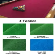 Pool Table Felt Billiard Cloth 7/8/9ft - Fast Billiard Felt w/ PRE-CUT RAILS