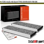 2x Activated Carbon Cabin Air Filter for Audi A6 06-11 A6 Quattro 05-11 R8 S6 (for: Audi)