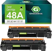 GREENBOX Compatible Toner Cartridge Replacement for HP CF248A 48A for HP Laserjet Pro M15w M15a M16a M16w HP Laserjet MFP M28w M28a M29a MFP M29w 248A Printer Toner (Black 2 Pack)