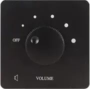 50W in Wall Volume Control Impedance Matching for Home Speakers, Wall Mount Volume Control Knob, 5 Gears Tuning Flush in Wall Plate Knob for Audio Zone Volume Adjustment (Black)