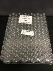(150/Pack) Laboratory 20mL Clear Glass Crimp Top Empty Serum Vials 20mm