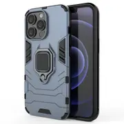 For iPhone 13 Pro Case,Shockproof Armour Cover,Magnetic Ring Holder,Navy Blue