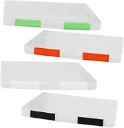 ERINGOGO 4PCS Plastic Document Holder with Lid File Box for Office Student Use Lightweight Portable Storage Organizer for Papers Crafts and Items Easy