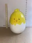 Easter Chick In Egg Cookie Jar Canister New