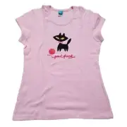Vintage Paul Frank Womens Tshirt, Mika the Cat, Pink, Large