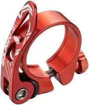 Bike Seat Post Clamp Mtb Quick Release Seatpost Clamp Aluminium Tube Bicycle Seat Post Clamping Bike Pipe Saddle Collar Bolt 31.8 34.9 Seat Clamp(Red31.8)