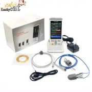 3.5 Inch Veterinary Pulse Oximeter Handheld SPO2 TEMP Monitor Vet Tongue Probe