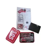 NEW KELLER SOS SURVIVAL KIT Multi Purpose Tool Flint Whistle Compass Emergency