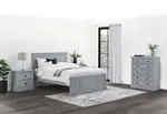 CHRYSTELLE 4 Piece Queen Bed Tall Chest Suite