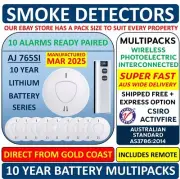 10 ANKA Wireless Interconnected Photoelectric Battery Smoke Alarms & Remote